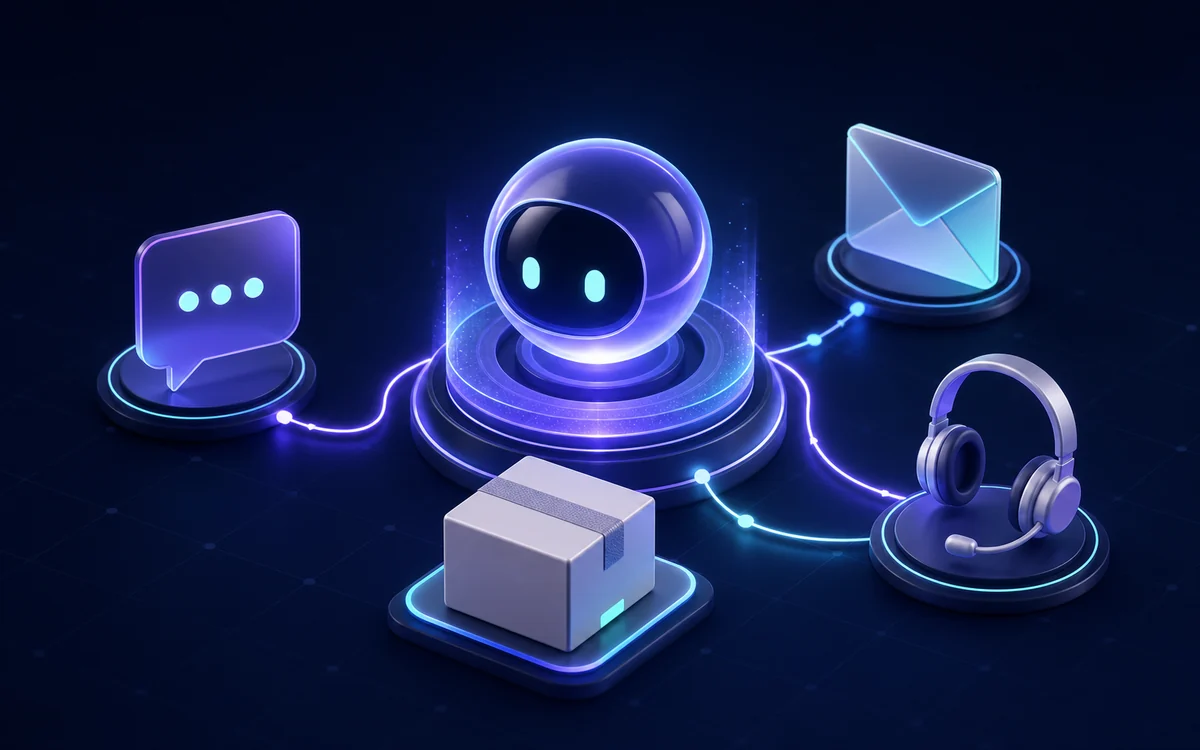 Impression of the AI support agent for a webshop